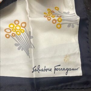 70s Vintage Salvatore Ferragamo Women's Black and Cream Bag